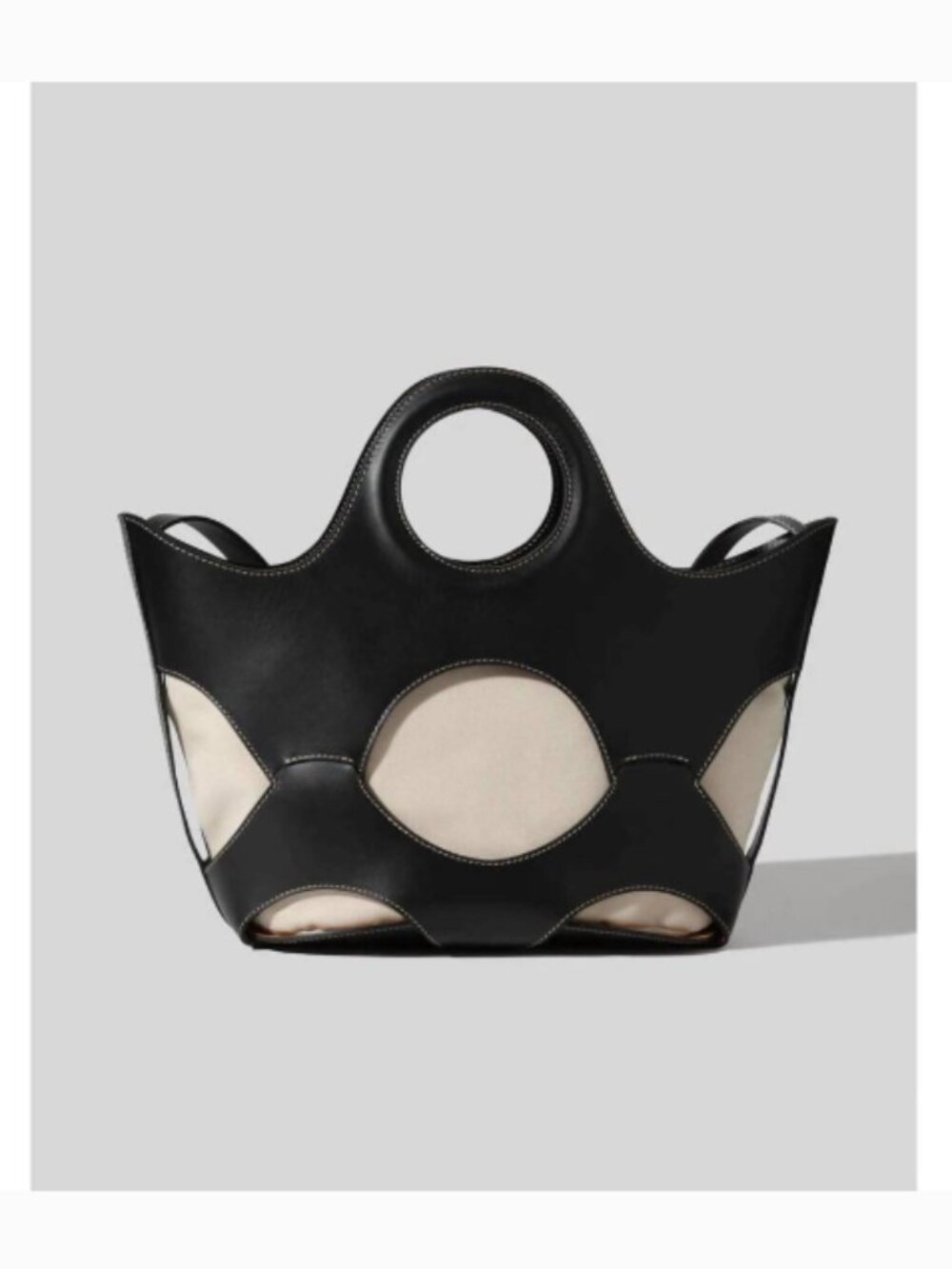 HEREU Onada Cut Out Tote Bag in Black